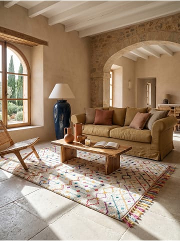 KADIMA DESIGN Hochflor-Teppich Kuschelig ARUN Geometrisch Abstrakt Weich Berber