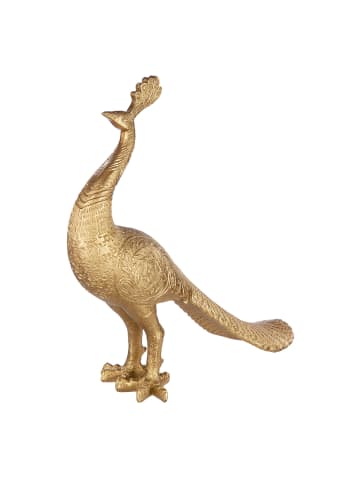 GILDE Figur "Pfau" in Gold - H. 37 cm - B. 42 cm