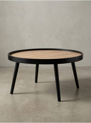 KADIMA DESIGN Couchtisch Rund 76x76x40 cm Braun Sofatisch Modern, Runder