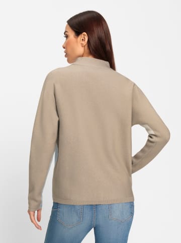 Heine Pullover in beige-hellblau-gemustert