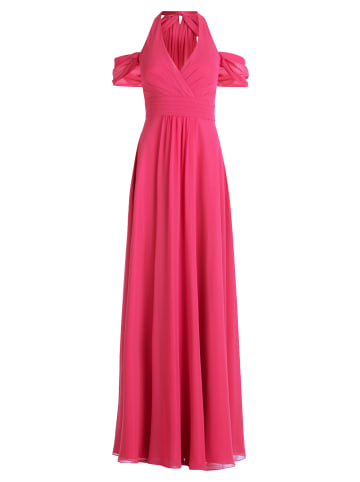 Vera Mont Abendkleid mit V-Ausschnitt in Rasberry Fizz