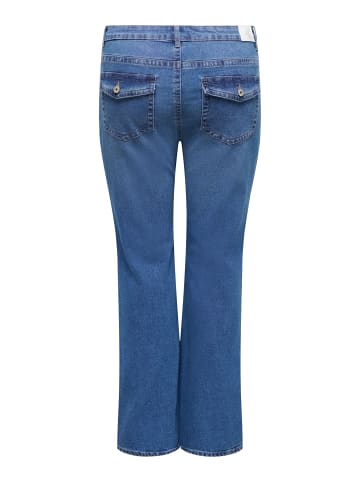 ONLY Carmakoma Flared fit jeans in Medium Blue Denim