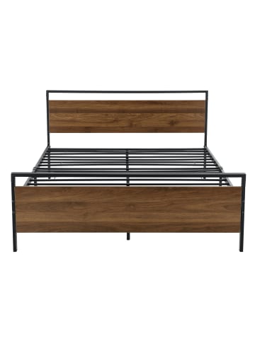 en.casa Metallbett Finse in Braun (B)140cm