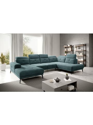 MF Design Brita Recamiere Rechts in Blau -  (L) 205 x (B) 350 x (H) 107 cm