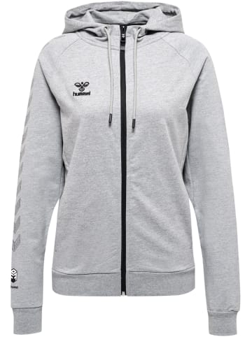 Hummel Hoodie Hmlmove Grid Cot. Zip Hoodie Woman in GREY MELANGE