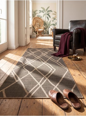 KADIMA DESIGN Läufer Berber Geometrisch flachgewebt pflegeleicht Wohnzimmer Flur in Schwarz