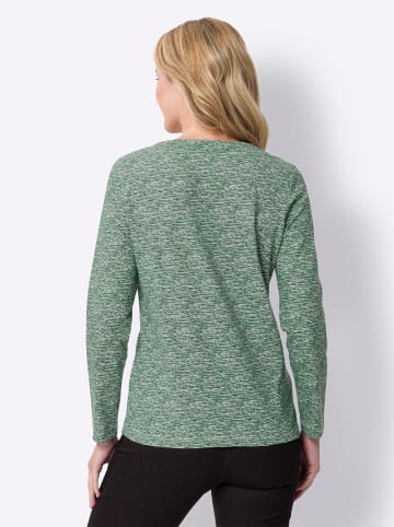 Sieh an! Langarm-Shirt in moos-ecru-bedruckt