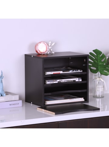 relaxdays Dokumentenablage in Schwarz - (B)35,5 x (H)33 x (T)25 cm