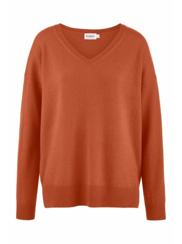 Hessnatur Strick Pullover in rotorange