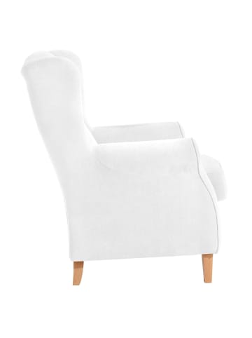 58 aufm Kessel OHRENSESSEL Karlen Bezug Veloursstoff Buche natur / creme