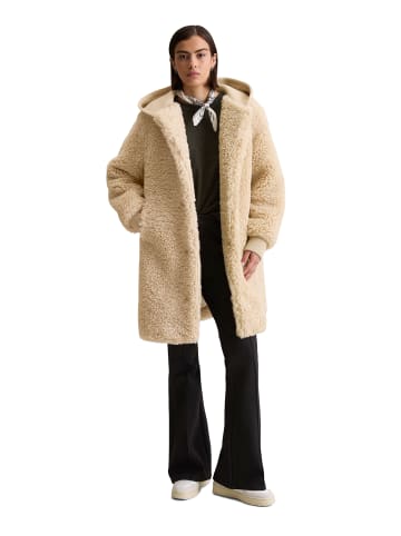 Marc O'Polo DENIM Teddy-Mantel relaxed in Sand Melange