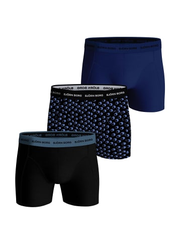 Björn Borg Boxershort 3er Pack in Blau/Schwarz