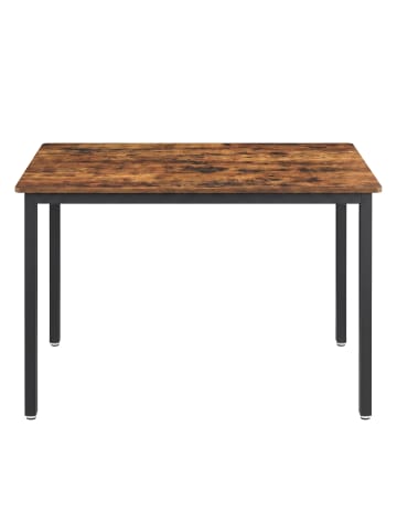 VASAGLE Esstisch Barnet in Vintagebraun-Schwarz - (B)110 x (H)77 x (T)70 cm