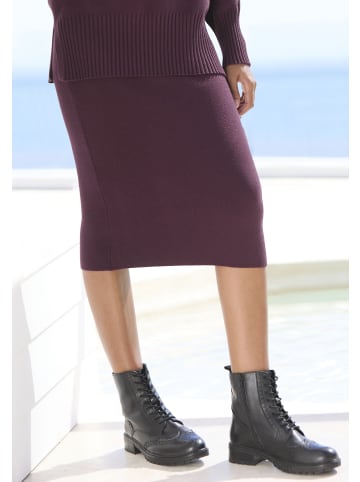 LASCANA Strickrock in burgunder