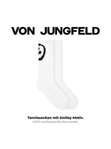 von Jungfeld Tennissocken Smiley in Weiß