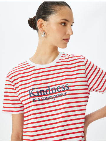 KOTON TSHIRT SS in Rot Gestreift