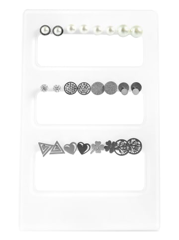 Adeliás Damen Ohrringe – Ohrstecker aus Edelstahl in silber