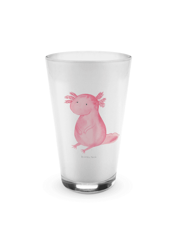 Mr. & Mrs. Panda Blümchentailglas Axolotl Niedlich ohne Spruch in Transparent