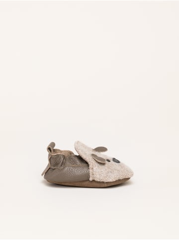 Gottstein Krabbelschuhe Dog Face in beige 