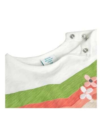 Boboli T-Shirt kurzarm Blumenstickerei in Natur