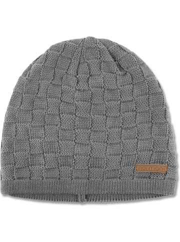 normani Merinowoll-Mütze mit Design Yuma in Grau