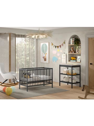 58 aufm Kessel BABYZIMMER Set Kara-lynn 3 Komplettset Massivholz Buche Anthrazit