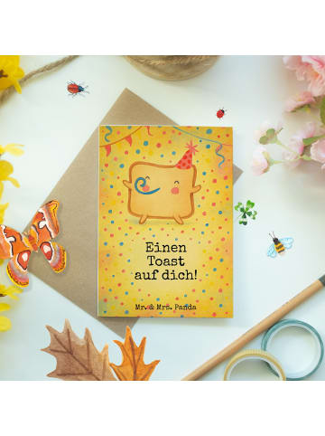 Mr. & Mrs. Panda Klappkarte Toast Party Design mit Spruch in Weiß