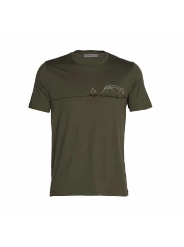 icebreaker T-Shirt M Tech Lite II SS SingleLine in Oliv