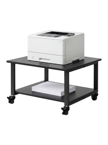 relaxdays Druckertisch in Schwarz - (B)50 x (H)32 x (T)50 cm