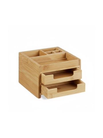 relaxdays Schreibtisch Organizer in Natur - (B)12,5 x (H)9,5 x (T)15 cm
