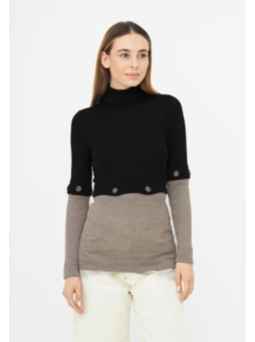 TOOCHE Pullover & Strickjacke "Dual Black Elegance" in schwarz