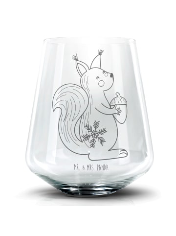 Mr. & Mrs. Panda Blümchentail Glas Eichhörnchen Weihnachten ohne Spruch in Transparent