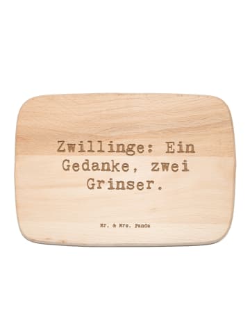Mr. & Mrs. Panda Holzschneidebrett Spruch Zwillingsgeschwister G... in Transparent