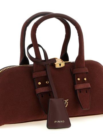Pinko Bordeaux Rindsleder Schulter Tasche