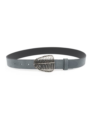 collezione alessandro Ledergürtel " Blatt " in grau