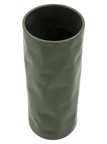 Mauro Ferretti Dunkelgrüne Metallvase 12x12x30 cm