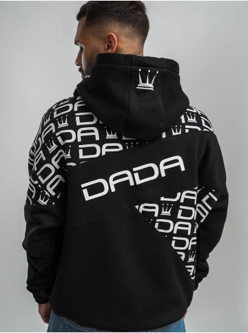 DADA Hoodie mit Allover Logo und Oversize Schnitt in Schwarz