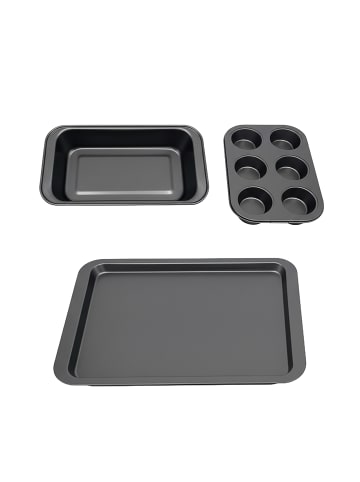 relaxdays 3-tlg. Backformen Set in Dunkelgrau