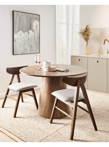 Beliani 2er-Set Esszimmerstuhl LACOTA in Braun/Grau