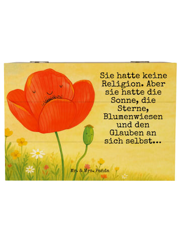 Mr. & Mrs. Panda Kiste Blume Mohnblume Design mit Spruch in Weiß