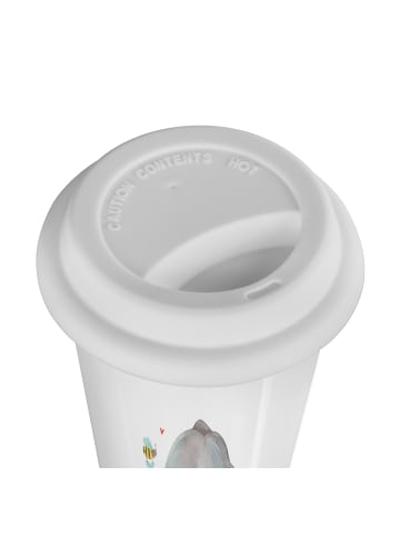 Mr. & Mrs. Panda Kaffeebecher Elefant Biene mit Spruch in Weiß