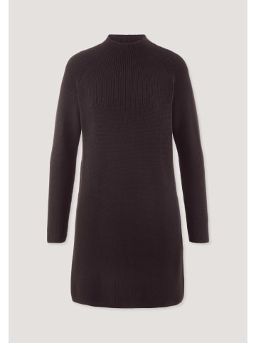 Hessnatur Strick Kleid in schwarzbeere