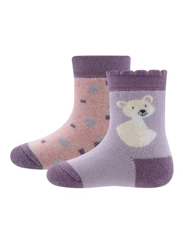 ewers 2er-Set Thermosocken 2er Pack Polarfuchs in hell flieder-rose mel.