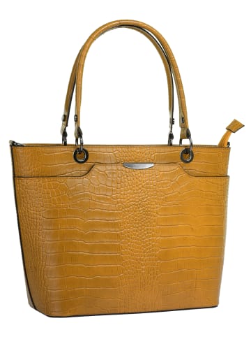 Cluty Handtasche echt Leder in gelb
