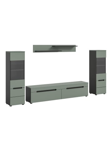 ebuy24 Regal Canu Staubgrün 272 x 33 cm