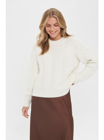 SAINT TROPEZ Strickpullover NylaSZ Gerade Passform in Ice