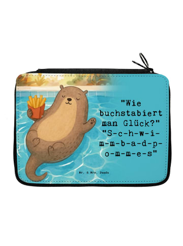 Mr. & Mrs. Panda Schreibmappe Otter Schwimmbad Pommes Design mit... in Weiß