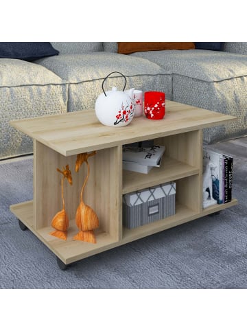 ebuy24 Couchtisch Findula 2 Eiche 80 x 40 cm