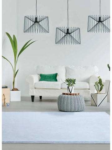 Atticgo Waschbarer Hochflor-Teppich FOX unregelmäßige form in himmelblau