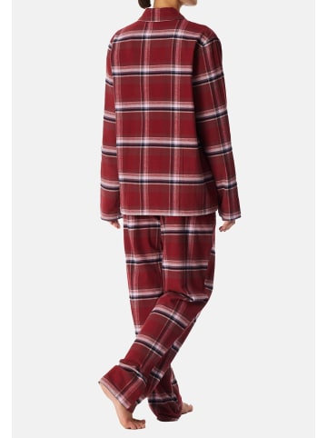 Schiesser Pyjama Selected Premium Warming in Burgund